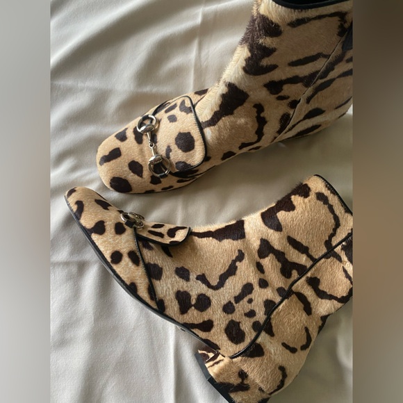 Authentic Gucci Horsebit Detail Ponyhair Ankle Boots Size 39 - Picture 1 of 6